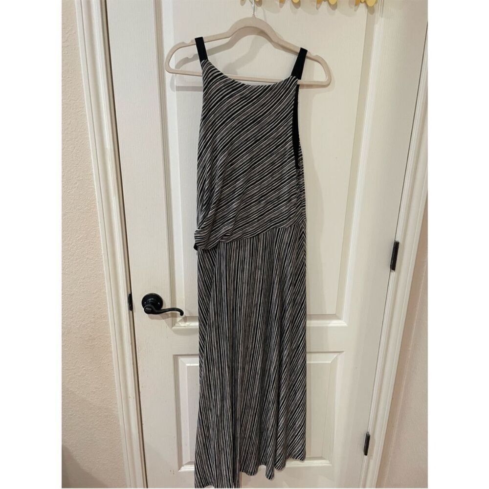 Maeve By Anthropologie Salsola Long Dress Asymmetrical Stripe Size Medium - Picture 5 of 5